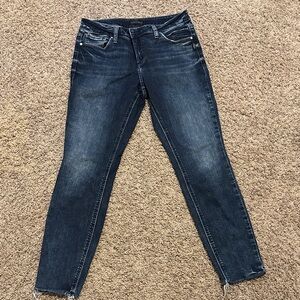 Silver jeans Elyse Women's Dark Blue Stretch Skinny Jeans